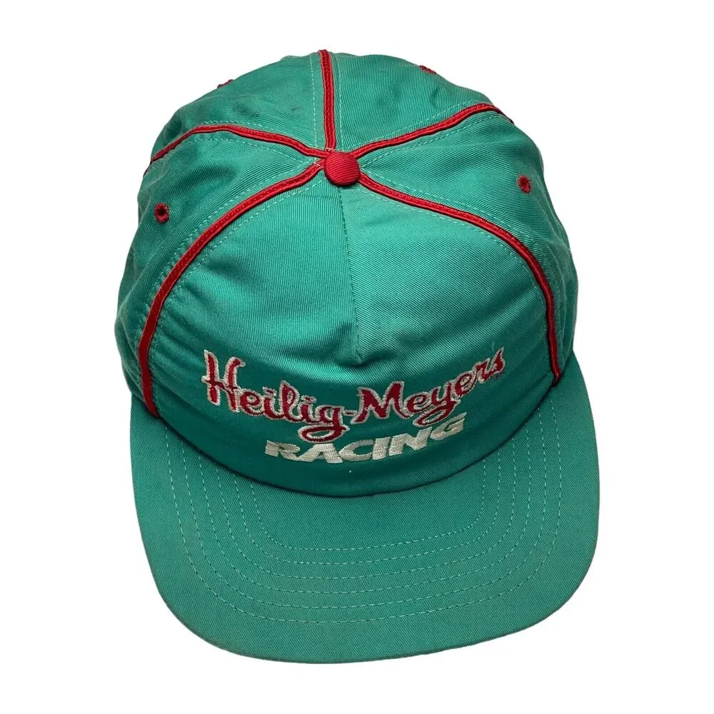 SKM Aqua Embroidered Bobby Hillin Jr. Nascar Heilig Meyers Racing Snapback Hat - Picture 4 of 7